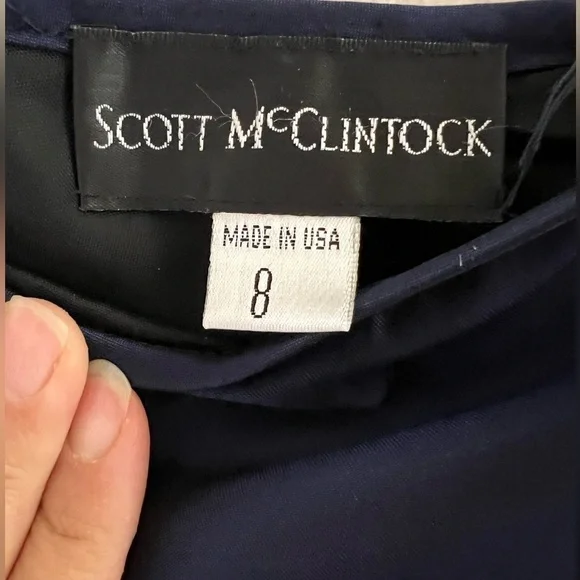 Scott McClintock skirt Homecoming vintage Long A-line maxi Ball Formal blue sz 8 - Picture 9 of 9